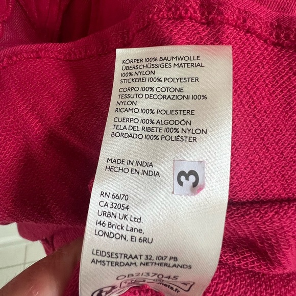 NWT new medium Anthropologie cutwork swing top red pink wine long sleeve lace - Picture 11 of 17